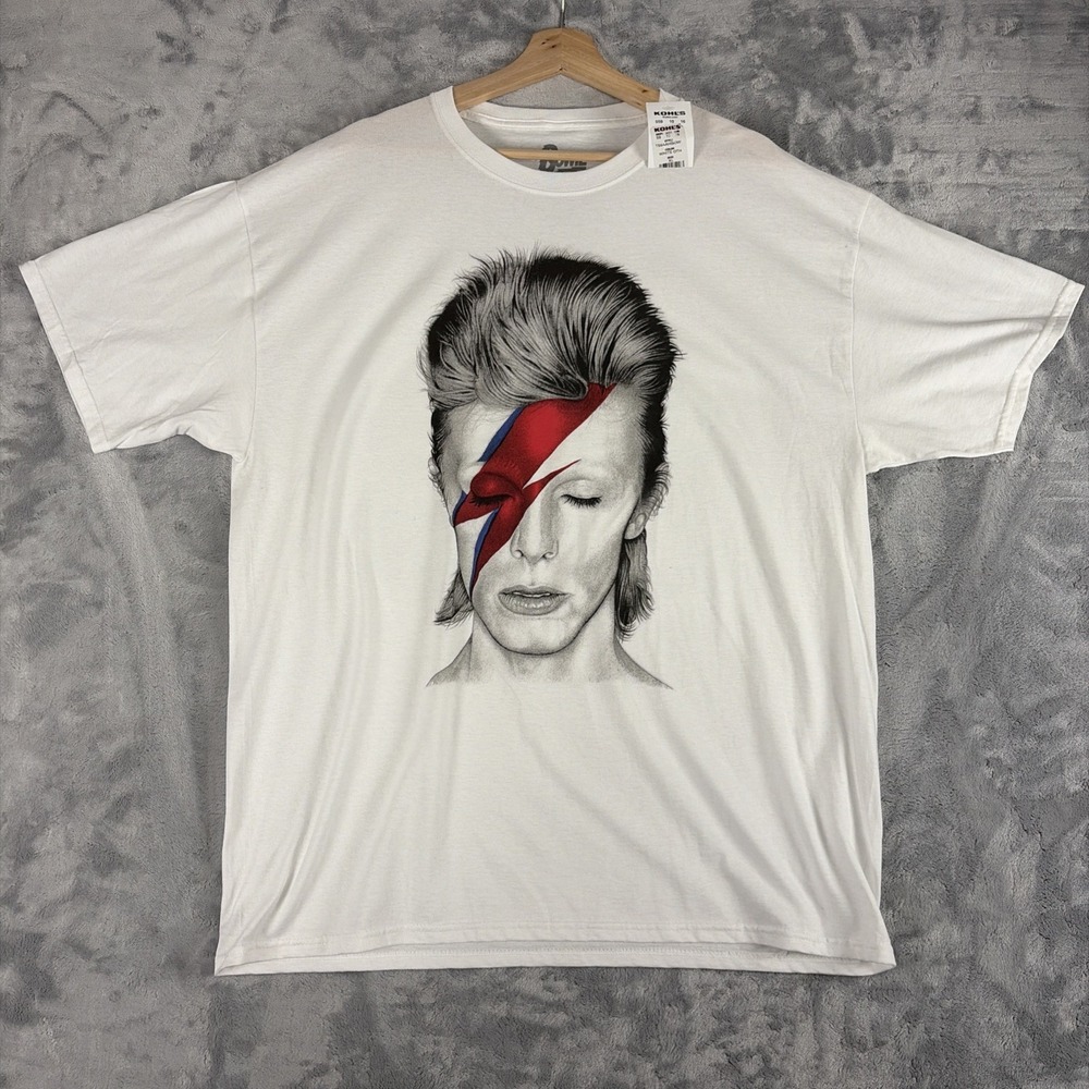 DAVID BOWIE Aladdin Sane T-Shirt Men's Size XL White NWT